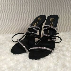 So Me Sparkly Lace-Up Heels